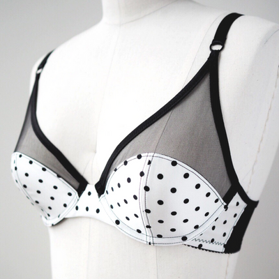 Fenway Bra in Polka Dot Charmeuse by Orange Lingerie