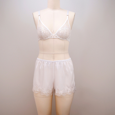 Orange Lingerie Richdale Tap Shorts Sewing Pattern with Fenway Bra Front View