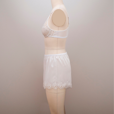 Orange Lingerie Richdale Tap Shorts Sewing Pattern with Fenway Bra Side View