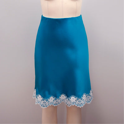 Turquoise Newell Slip Skirt by Orange Lingerie