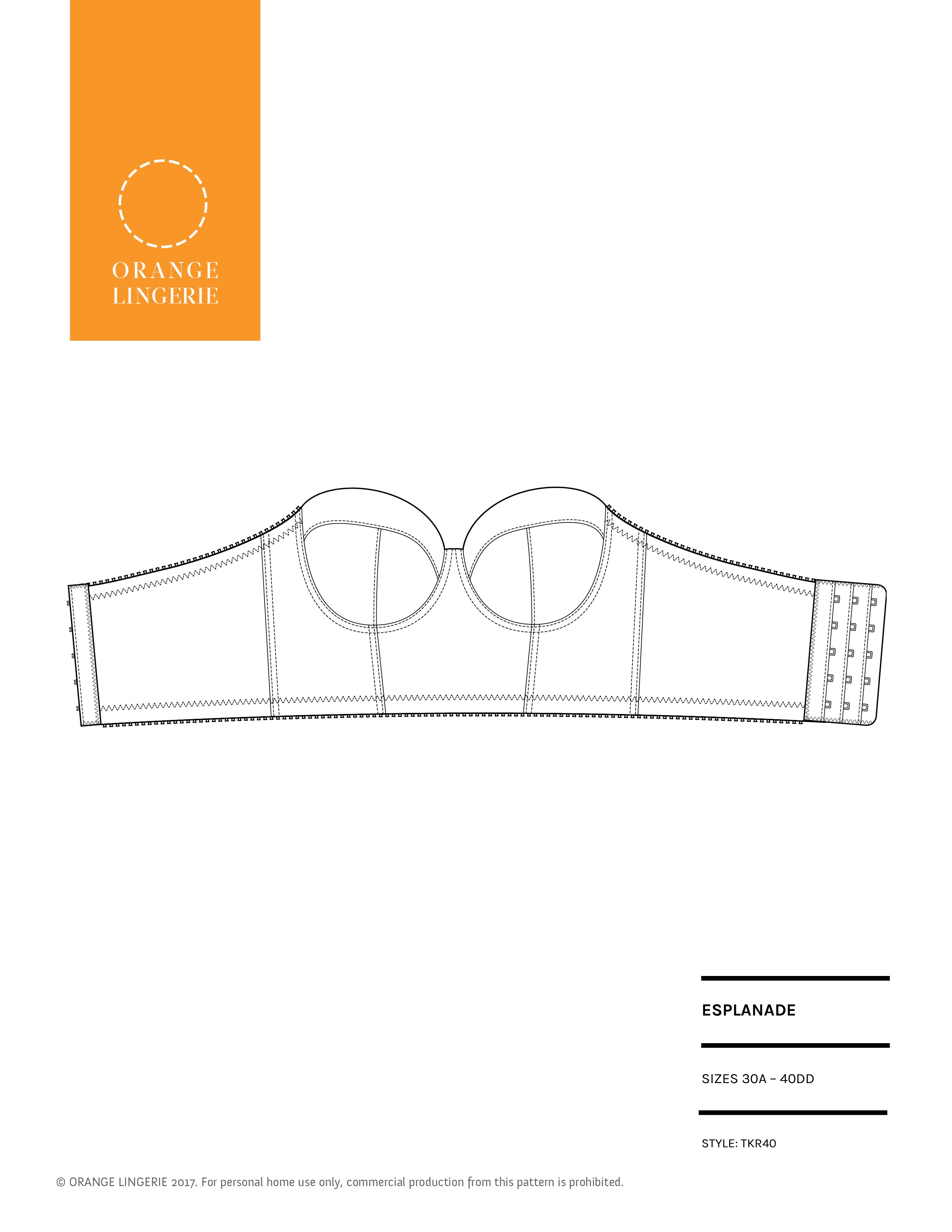 Boylston Bra Instant Download PDF Sewing Pattern - Orange Lingerie