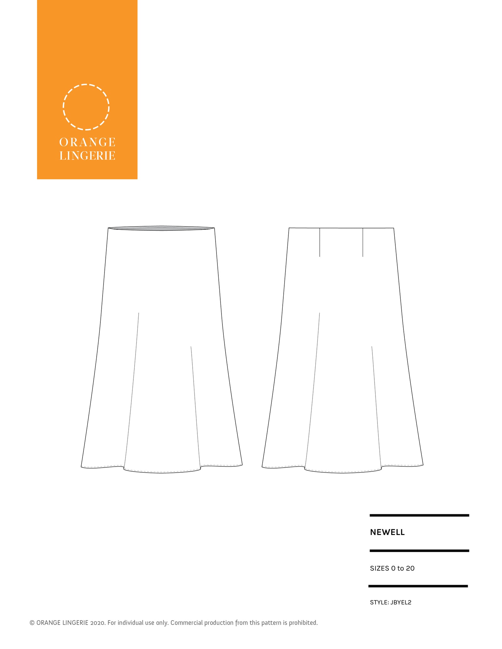 Mystic Bra Instant Download PDF Sewing Pattern - Orange Lingerie