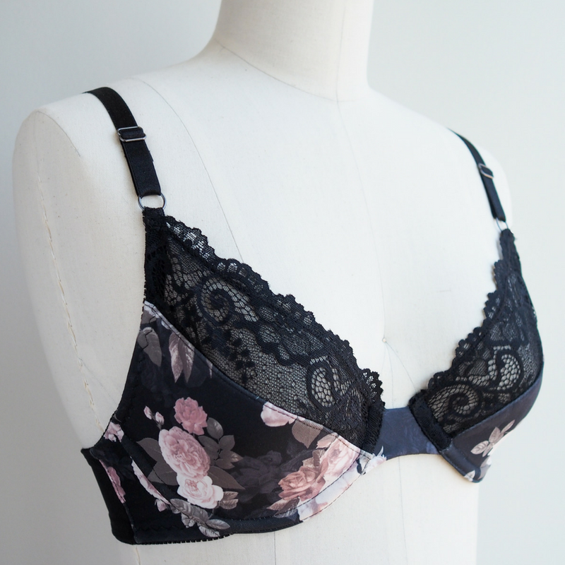 Instant Download PDF Lingerie Sewing Pattern for an Underwire Bra