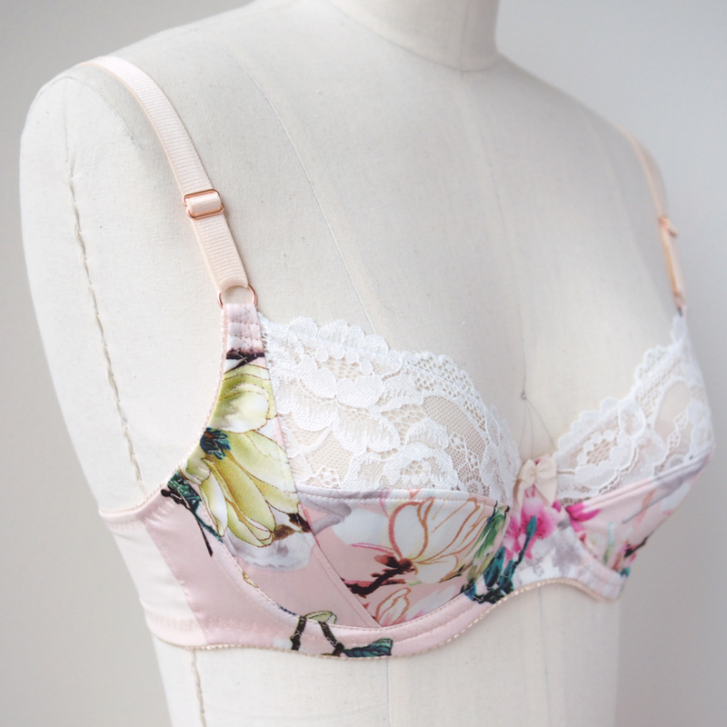 Instant Download PDF Lingerie Sewing Pattern for an Underwire Bra  Devonshire Bra 
