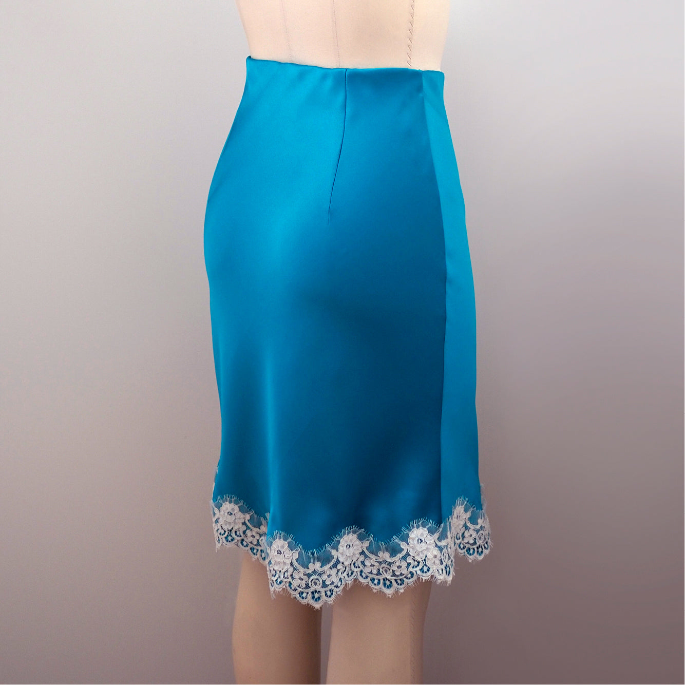 Turquoise Newell Slip Skirt by Orange Lingerie