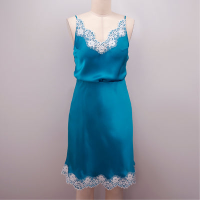 Turquoise Bellevue Camisole with Newell Slip Skirt by Orange Lingerie